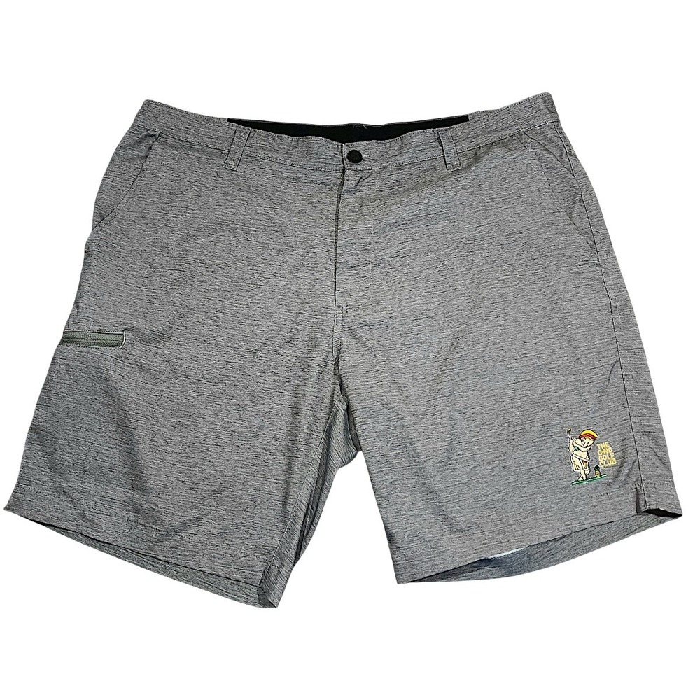 Hawke & Co Golf Shorts 38 x9 Mens 19" Gray Performance Stretch‎ The O-No Club